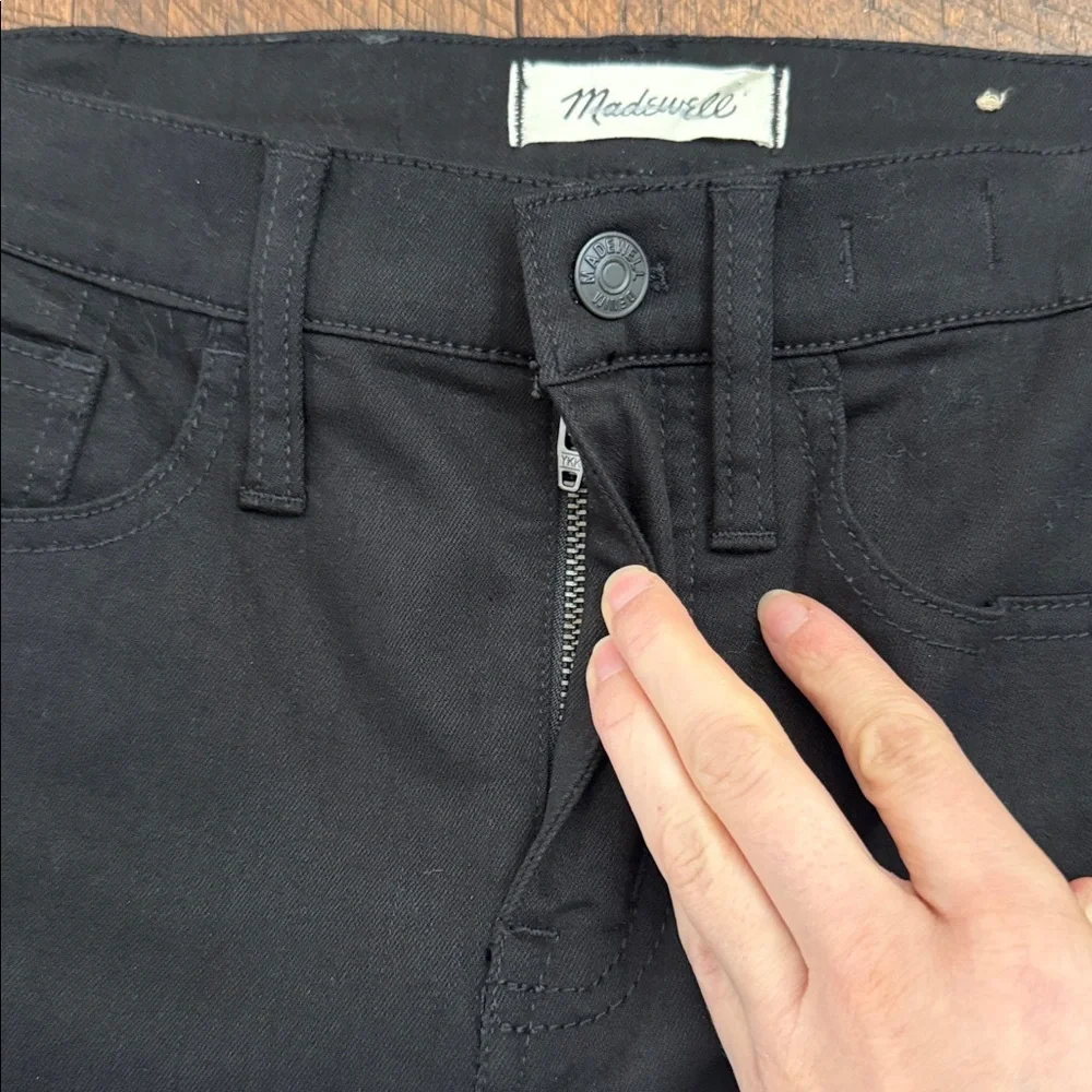 Madewell 9" Mid-Rise Skinny Jeans: Velvet Tuxedo Stripe Edition - Picture 7 of 14